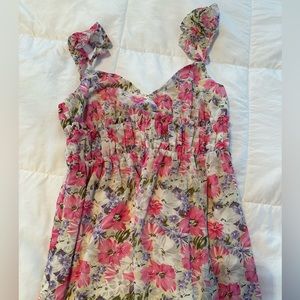 Lush Print Midi Dress